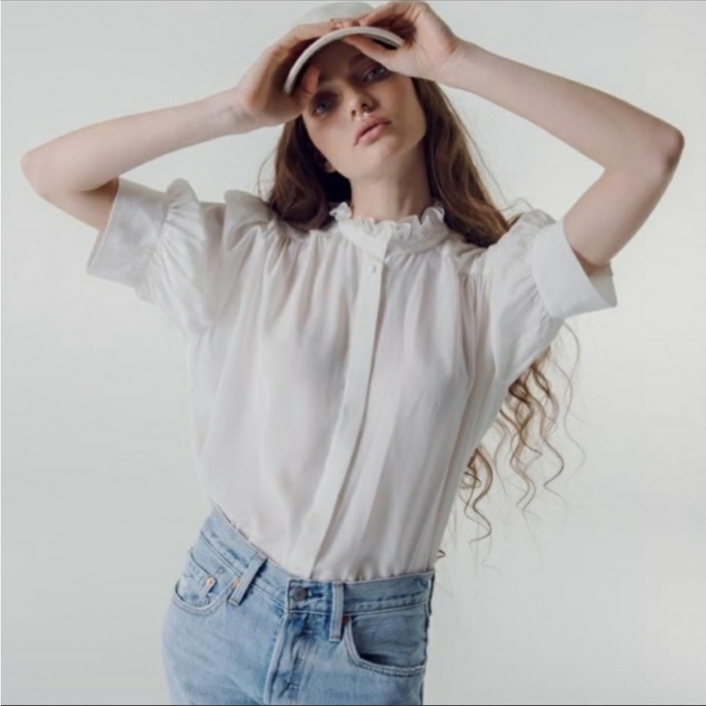 Selkie Victorian Blouse Ruffle Puff Sleeve